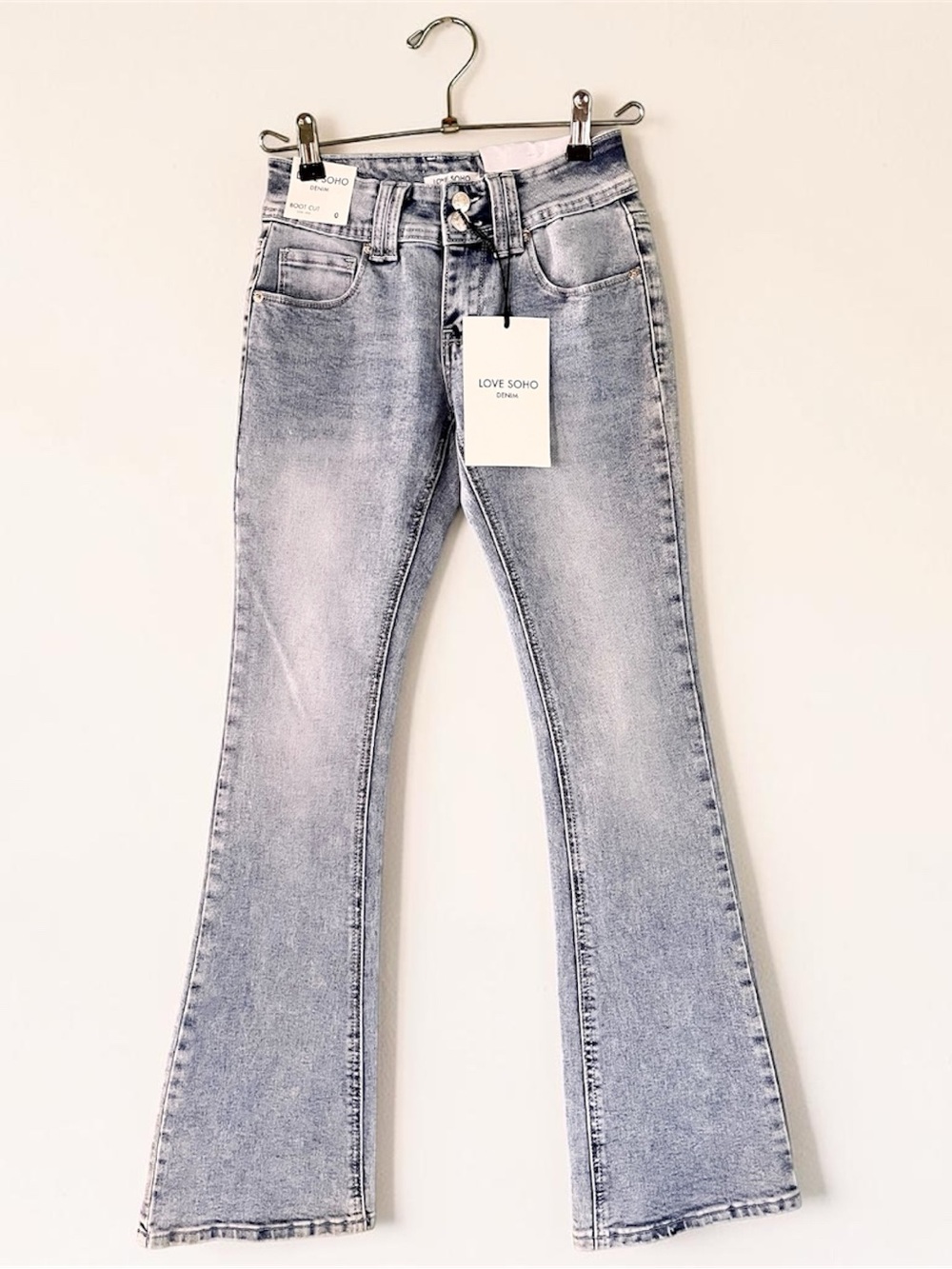 NEW Women's Y2K Light Wash Low Rise Boot Cut Jeans